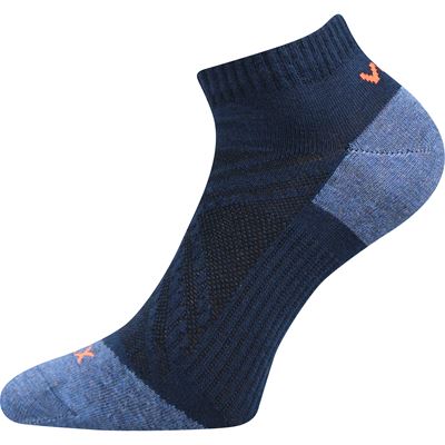 Short thin REX 15 cotton socks, DARK BLUE