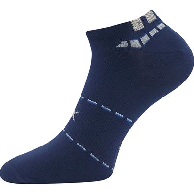 Men's short thin REX 16 cotton socks, DARK BLUE