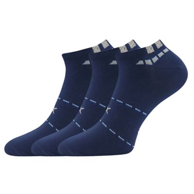 Men's short thin REX 16 cotton socks, DARK BLUE