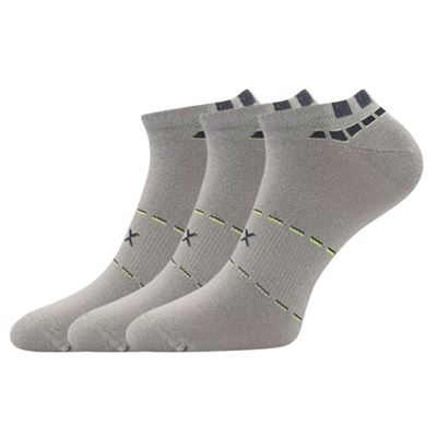 Men's short thin REX 16 cotton socks, GREY