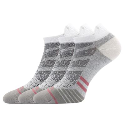 Women's short thin REX 17 cotton socks, WHITE