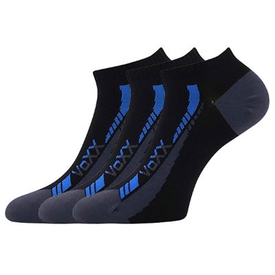 REX 19 cotton short thin socks, BLACK