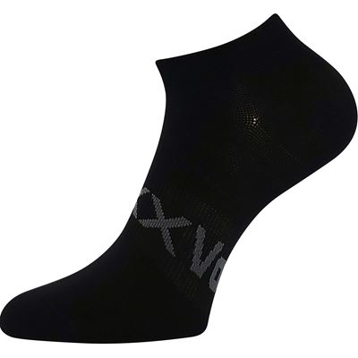 Women's short thin socks REX 20 with cotton BLACK