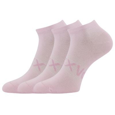 Women's short thin socks REX 20 with cotton PINK