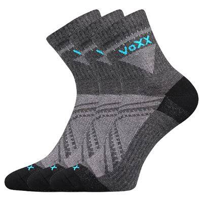 REXON 01 thin cotton sports socks, DARK GREY MELANGE