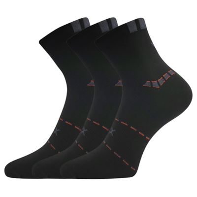 Men's thin sports socks REXON 02 cotton BLACK