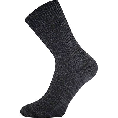 Thick ŘÍP wool socks, BLACK MELÉ