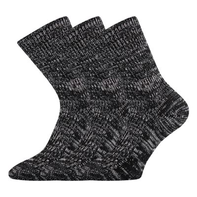Thick ŘÍP wool socks, BLACK MELÉ BOMA 122654 2