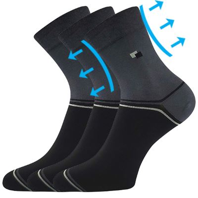 ROGER 01 dark grey cotton medical socks