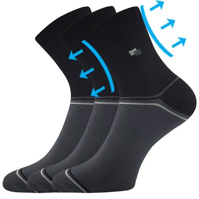 ROGER 01 black cotton medicine socks