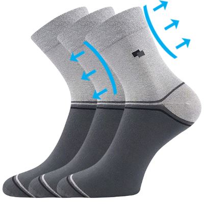 ROGER 01 grey cotton medicine socks