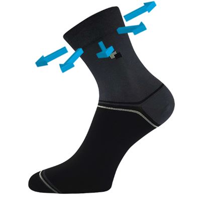 ROGER 01 dark grey cotton medical socks