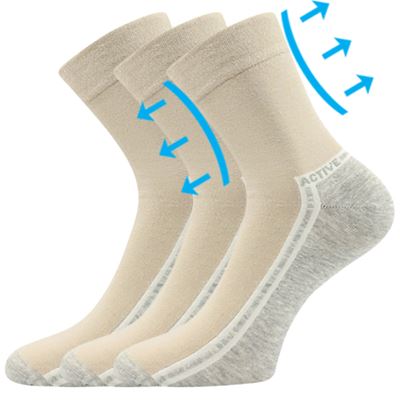 ROGER 02 beige cotton medicine socks
