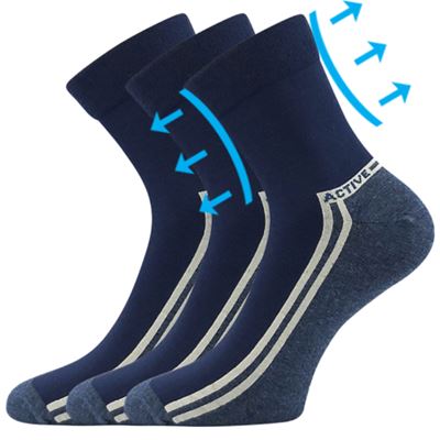 ROGER 02 dark blue cotton medicine socks