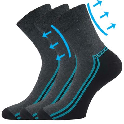 ROGER 02 anthracite melange cotton medicine socks