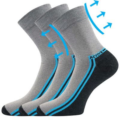 ROGER 02 grey cotton medicine socks