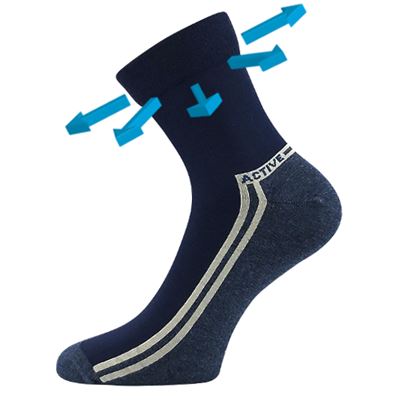 ROGER 02 dark blue cotton medicine socks