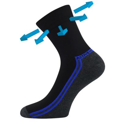 ROGER 02 black cotton medicine socks