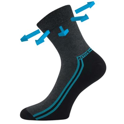 ROGER 02 anthracite melange cotton medicine socks