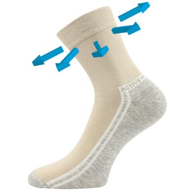 ROGER 02 beige cotton medicine socks