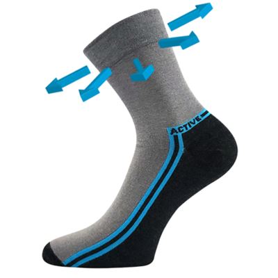 ROGER 02 grey cotton medicine socks