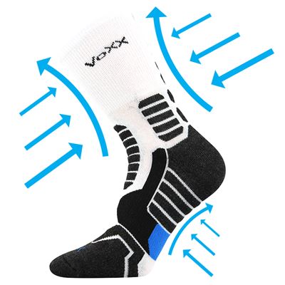 RONIN compression sports socks with silver ions WHITE