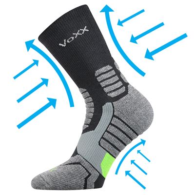RONIN compression sports socks with silver ions DARK GREY