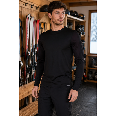 Men's SOLID 01 thermo T-shirt BLACK