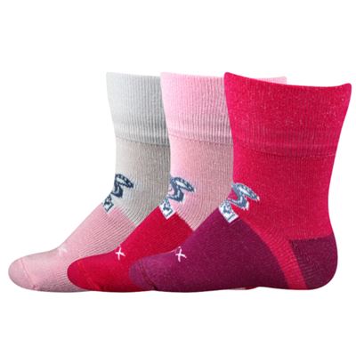 SEBÍK bamboo baby socks with teddy bear GIRLS (3 pairs)