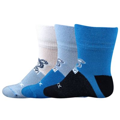 SEBÍK bamboo baby socks with teddy bear BOYS (3 pairs)