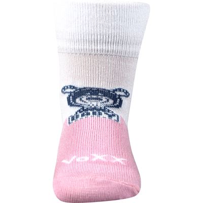 SEBÍK bamboo baby socks with teddy bear GIRLS (3 pairs)