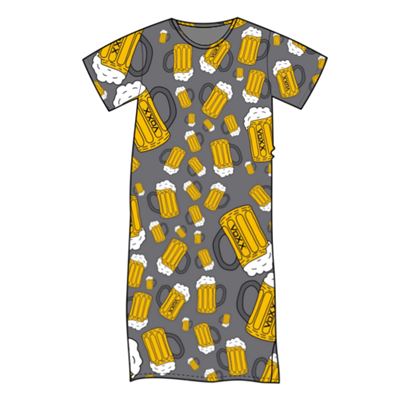 SEEKING short-sleeved nightshirt, dark grey, large PIVO