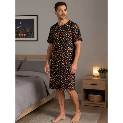 SEEKING FASTFOOD II short-sleeved night shirt