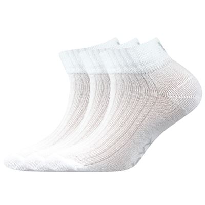 SETRA breathable children's short sports socks with silver WHITE