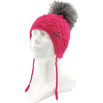 SHUMA girls' knitted hat with pompom MAGENTA