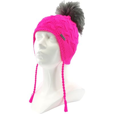 SHUMA girls' knitted hat with pompom PINK