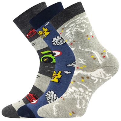 Children's terry socks SIBIŘ 07 with pictures BOYS (3 pairs)