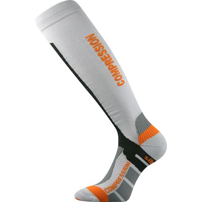 SIGNAL anatomically shaped compression knee socks with silver ions LIGHT GREY