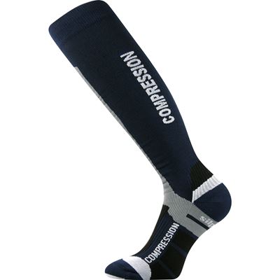 SIGNAL anatomically shaped compression knee socks with silver ions, DARK BLUE