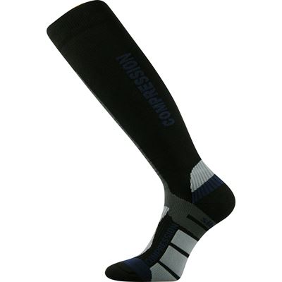 SIGNAL anatomically shaped compression knee socks with silver ions BLACK-BLUE