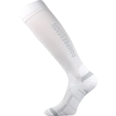 SIGNAL anatomically shaped compression knee socks with silver ions, WHITE