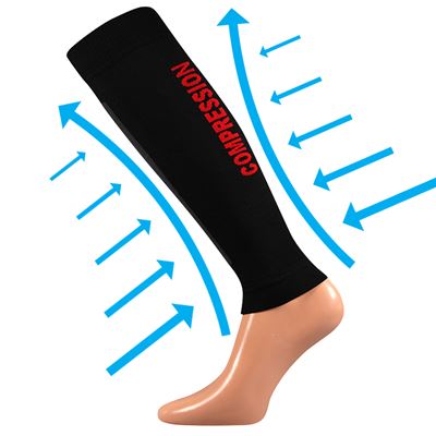 SIGNAL compression calf sleeve with silver ions BLACK