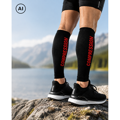 SIGNAL compression calf sleeve with silver ions BLACK