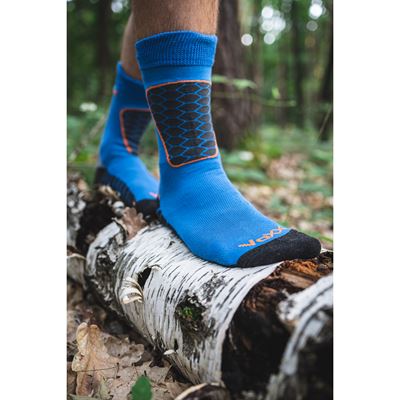 SOLAX blue sports socks with silver