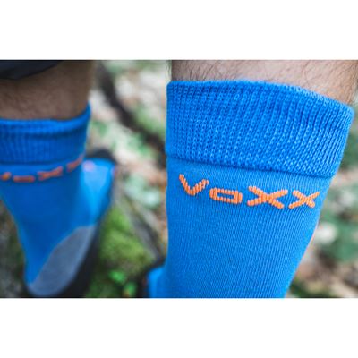 SOLAX blue sports socks with silver