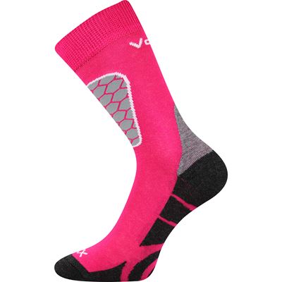 SOLAX magenta sports socks with silver
