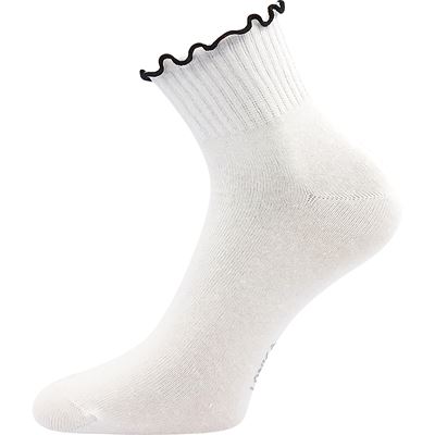 SOPHIA women's socks with decorative trim MIX WHITE (3 pairs)