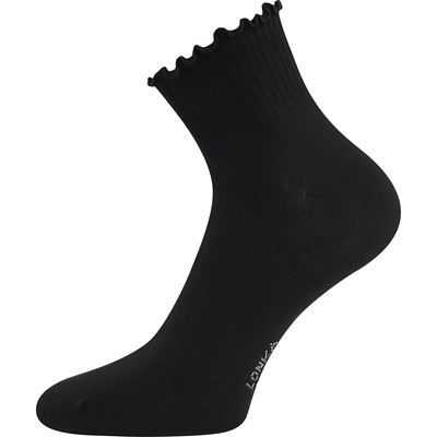SOPHIA women's socks with decorative trim MIX BLACK (3 pairs)