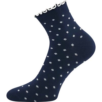SOPHIA women's socks with decorative trim MIX with dots (3 pairs)