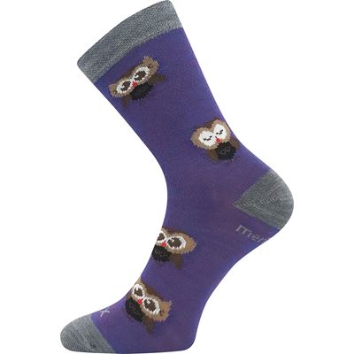 SOVIK thin merino children's socks with silver ions PURPLE